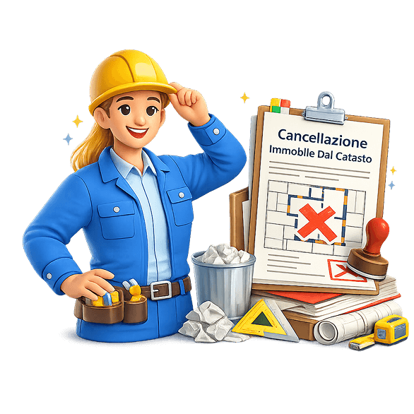 Illustrazione Cancellazione Immobile - Domodeus