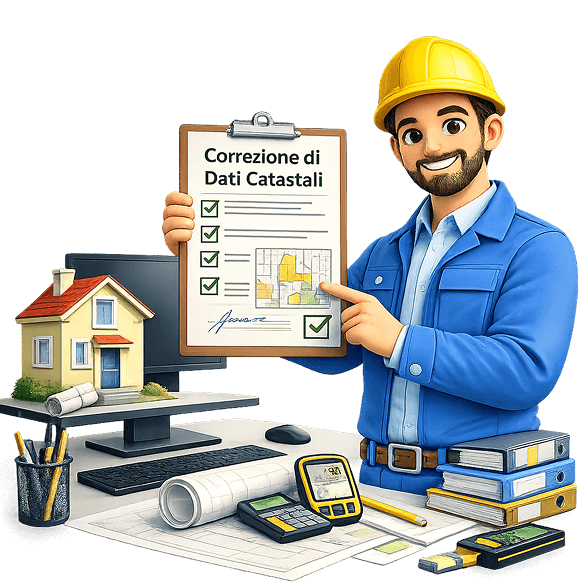 Illustrazione Correzione Dati Catastali - Domodeus