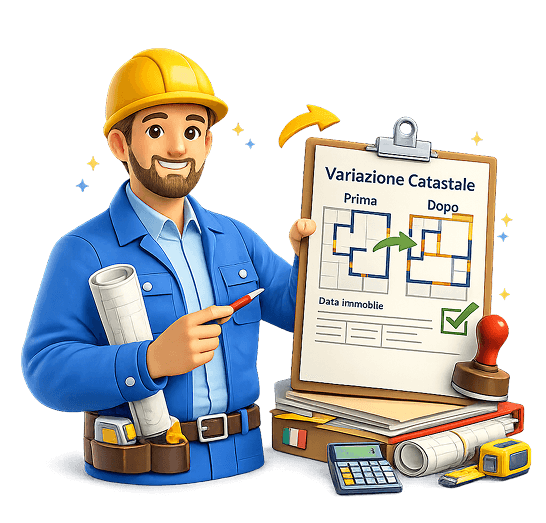 Illustrazione Variazione Catastale - Domodeus
