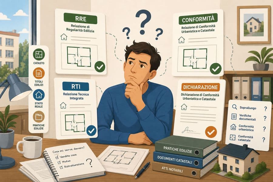 Differenze diciture Relazioni e Dichiarazioni Edilizie