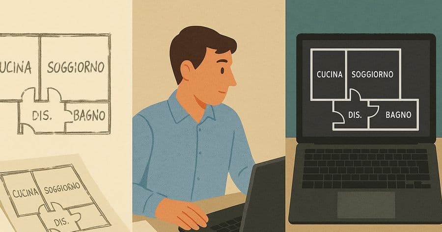 Rielaborazione grafica e digitalizzazione di schede catastali storiche
