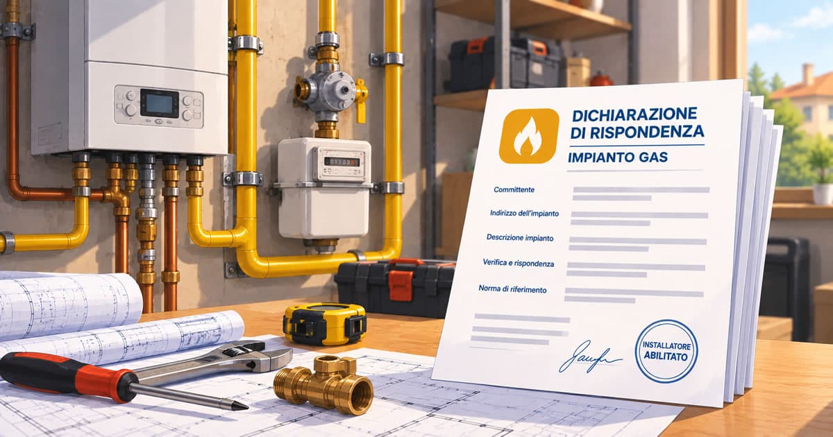 DiRi Dichiarazione di Rispondenza Impianto Gas
